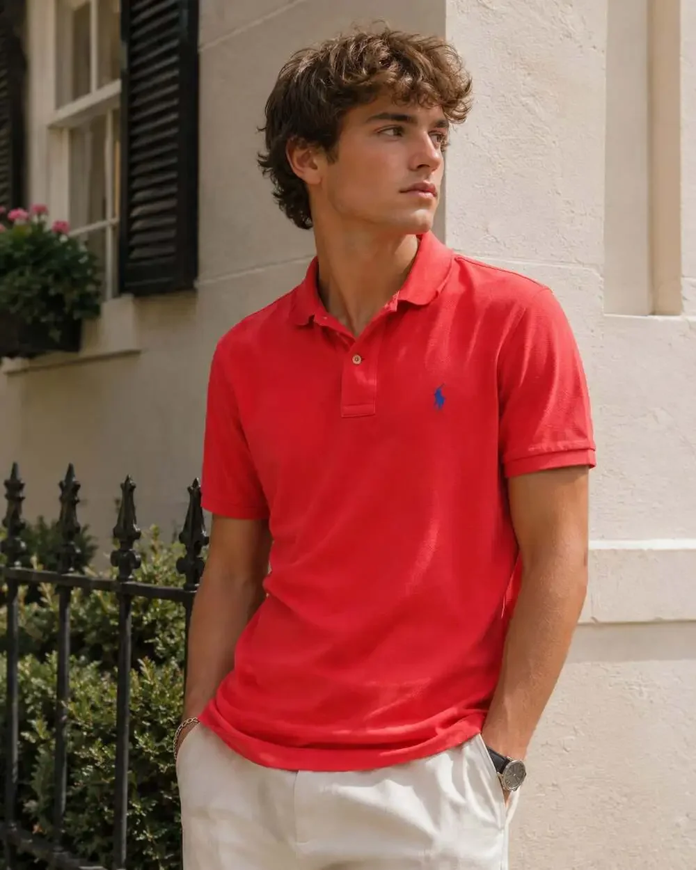Polo Ralph Lauren Coral Red Pony Polo Shirt Men’s Medium Preppy Golf